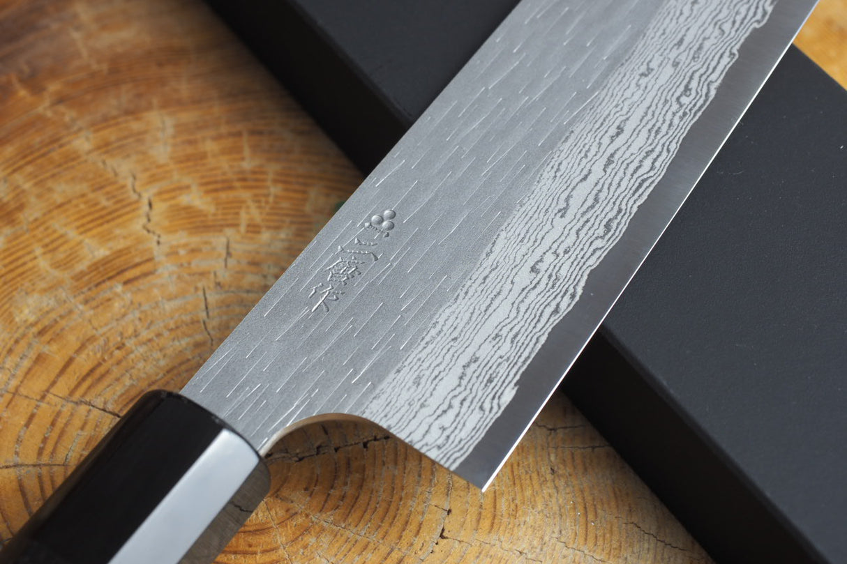 Nigara Hamono - VG XEOS Damascus Gyuto (Chef's Knife) with Ebony Handle 24cm