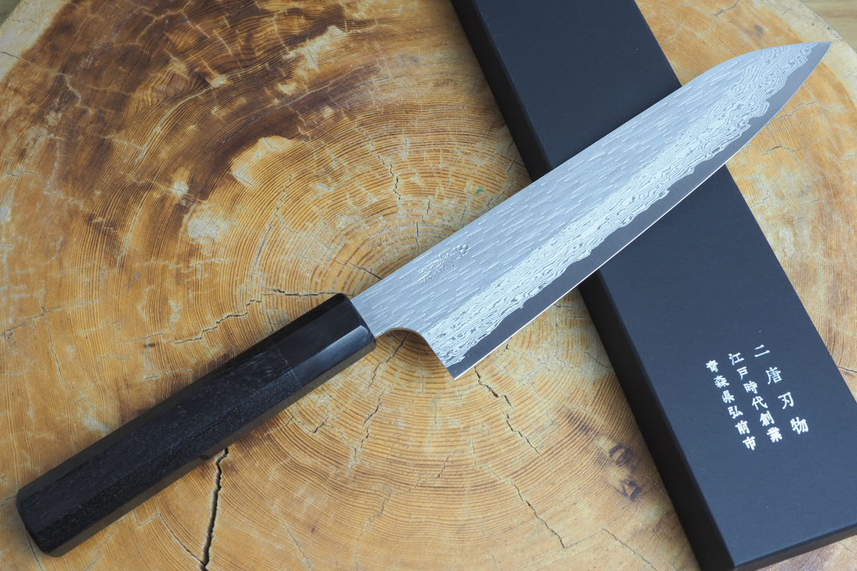 Nigara Hamono - VG XEOS Damascus Gyuto (Chef's Knife) with Ebony Handle 21cm