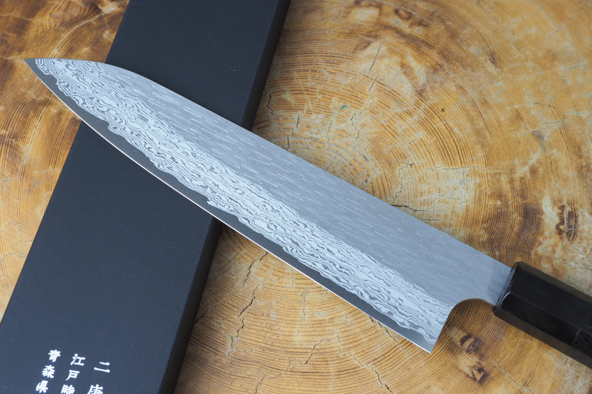Nigara Hamono - VG XEOS Damascus Gyuto (Chef's Knife) with Ebony Handle 21cm