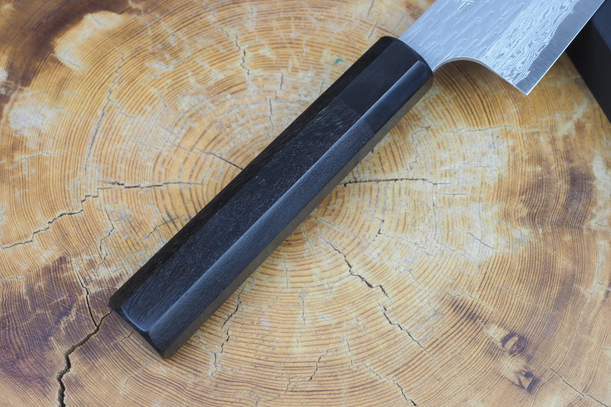 Nigara Hamono - VG XEOS Damascus Gyuto (Chef's Knife) with Ebony Handle 21cm