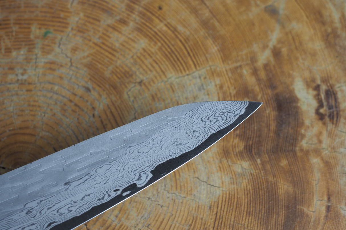 Nigara Hamono - VG XEOS Damascus Petty with Ebony Handle 15cm