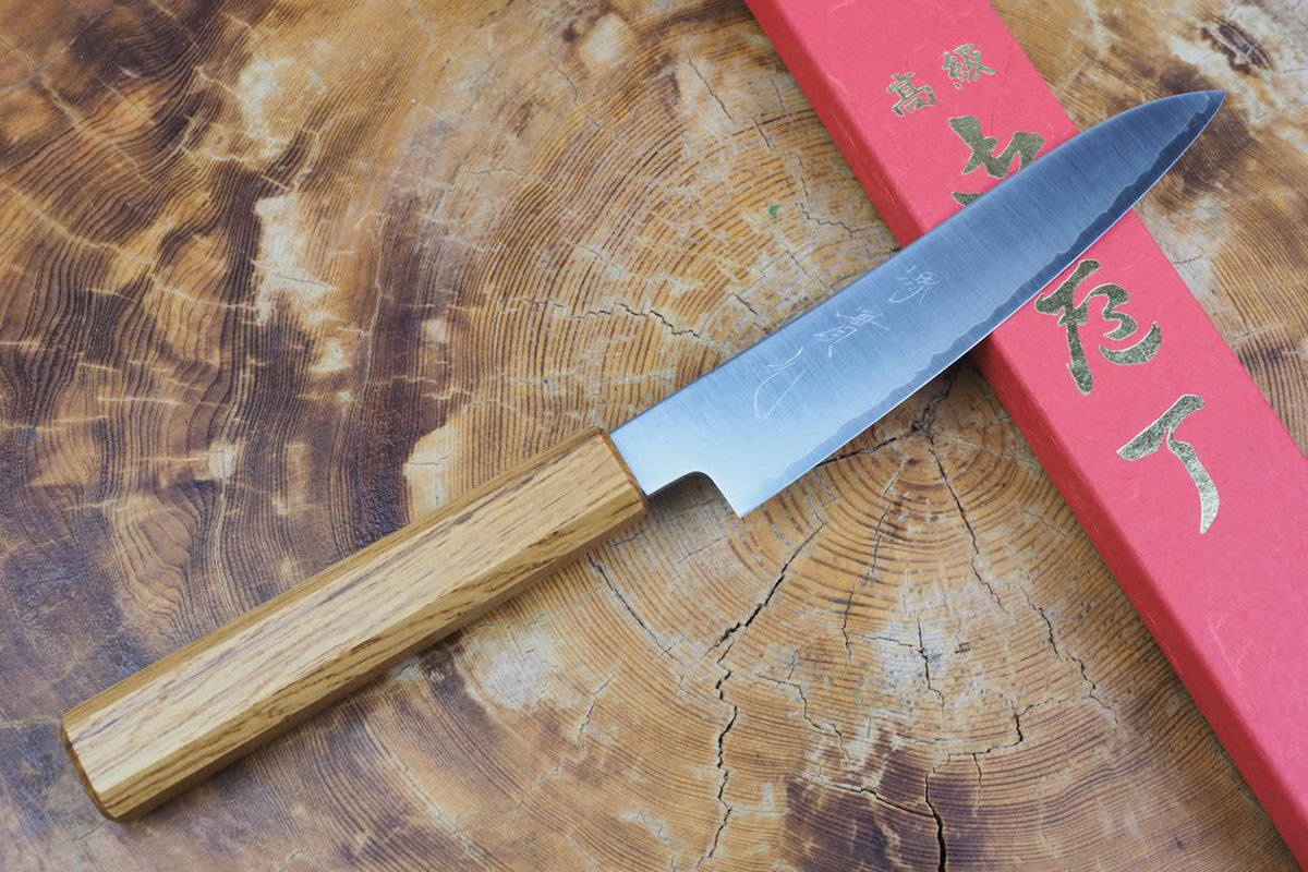 Sakai Jikko "Loco" Wa-Petty Knife VG10 Core Japanese Oak Handle (13.5cm)