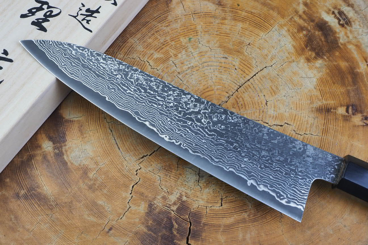 Shigeki Tanaka - "Harukaze" Hand Forged SG2 Damascus Gyuto 21cm with Walnut Handle
