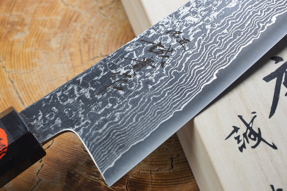 Shigeki Tanaka - "Harukaze" Hand Forged SG2 Damascus Gyuto 21cm with Walnut Handle