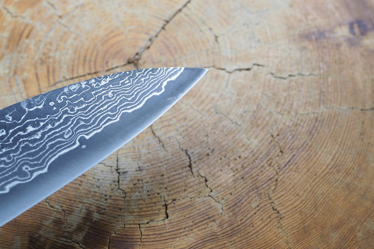 Shigeki Tanaka - "Harukaze" Hand Forged SG2 Damascus Gyuto 21cm with Walnut Handle