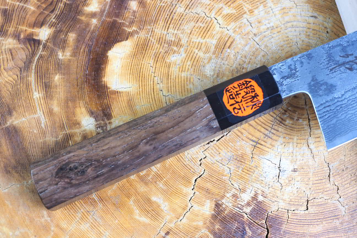 Shigeki Tanaka - "Harukaze" Hand Forged SG2 Damascus Nakiri 16.5cm with Walnut Handle