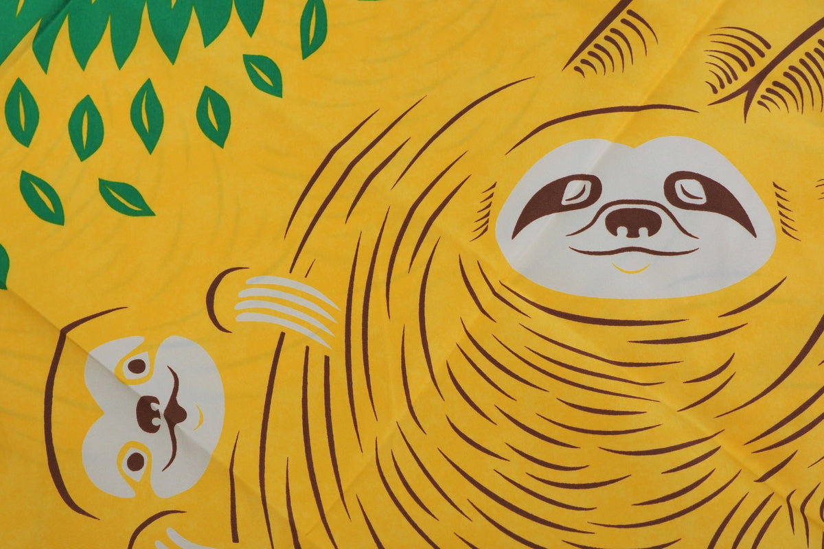 "Furoshiki" Wrapping Cloth - Hanging Cochae Water-Repellent | Sloth Yellow (70cm x70cm)