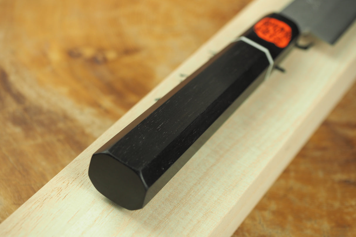 Shigeki Tanaka - Hand Forged VG10 Damascus Sakimaru Sashimi with Ironwood Handle 27cm