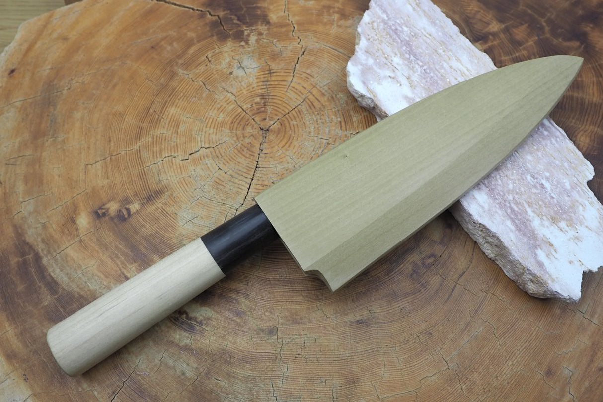 残心 Zan Shin White-2 Steel Deba Knife 13.5cm/15cm (including a wooden sheath)