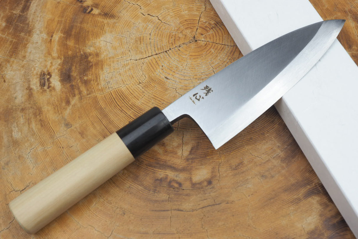 残心 Zan Shin White-2 Steel Deba Knife 13.5cm/15cm (including a wooden sheath)
