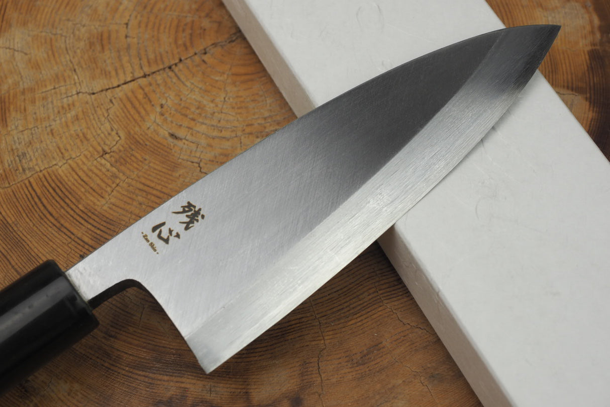 残心 Zan Shin White-2 Steel Deba Knife 13.5cm/15cm (including a wooden sheath)