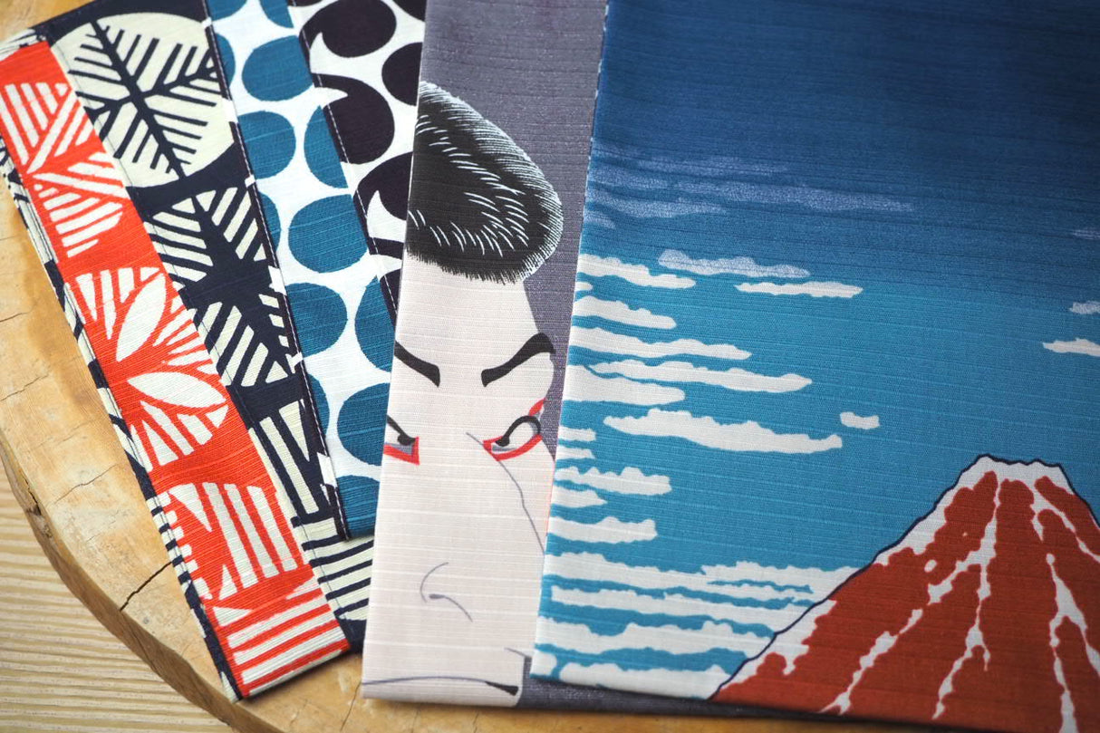 "Furoshiki" Wrapping Cloth - Ukiyo-e Sharaku Gray (48cm x48cm)