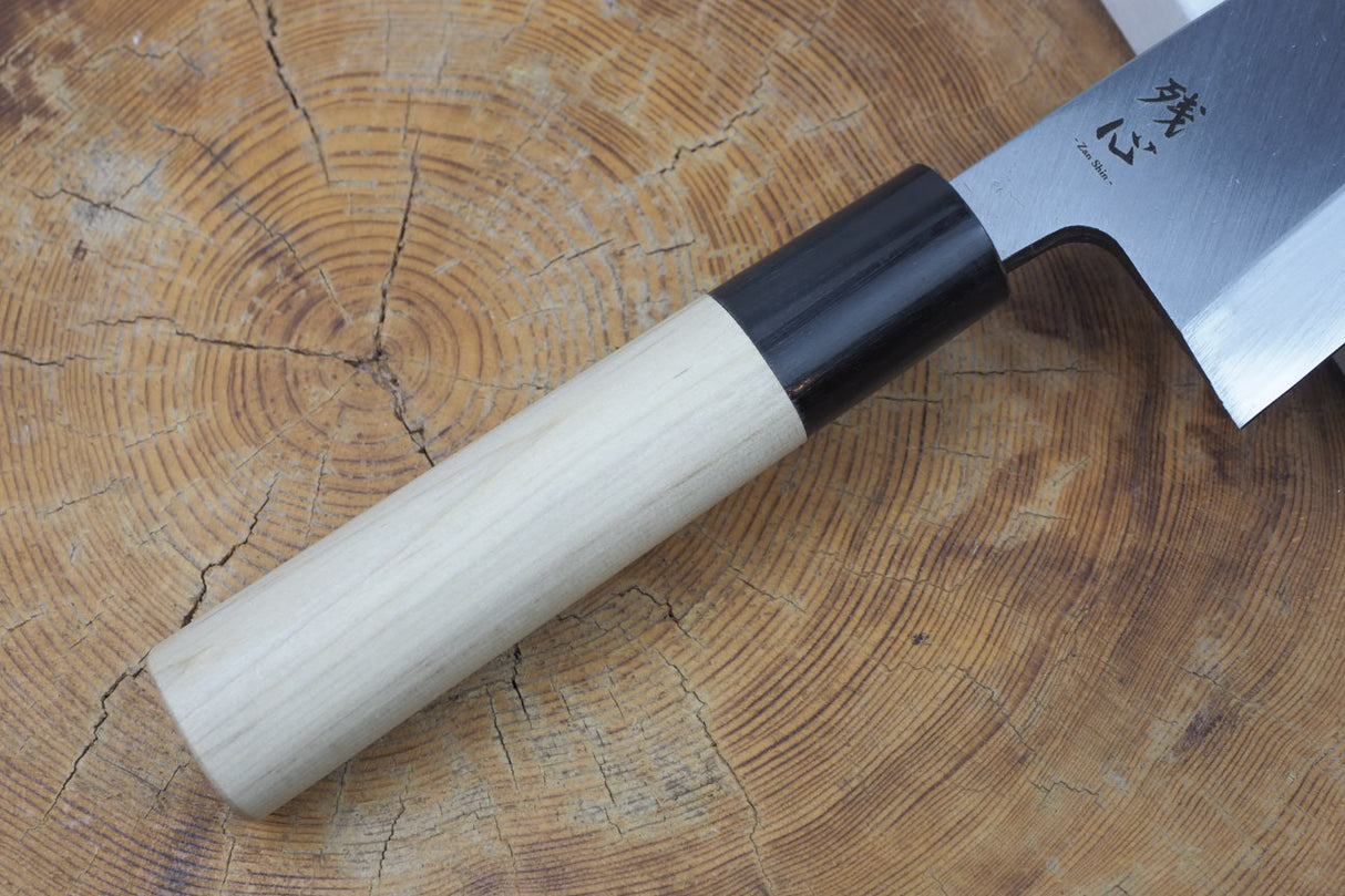 残心 Zan Shin White-2 Steel Deba Knife 13.5cm/15cm (including a wooden sheath)