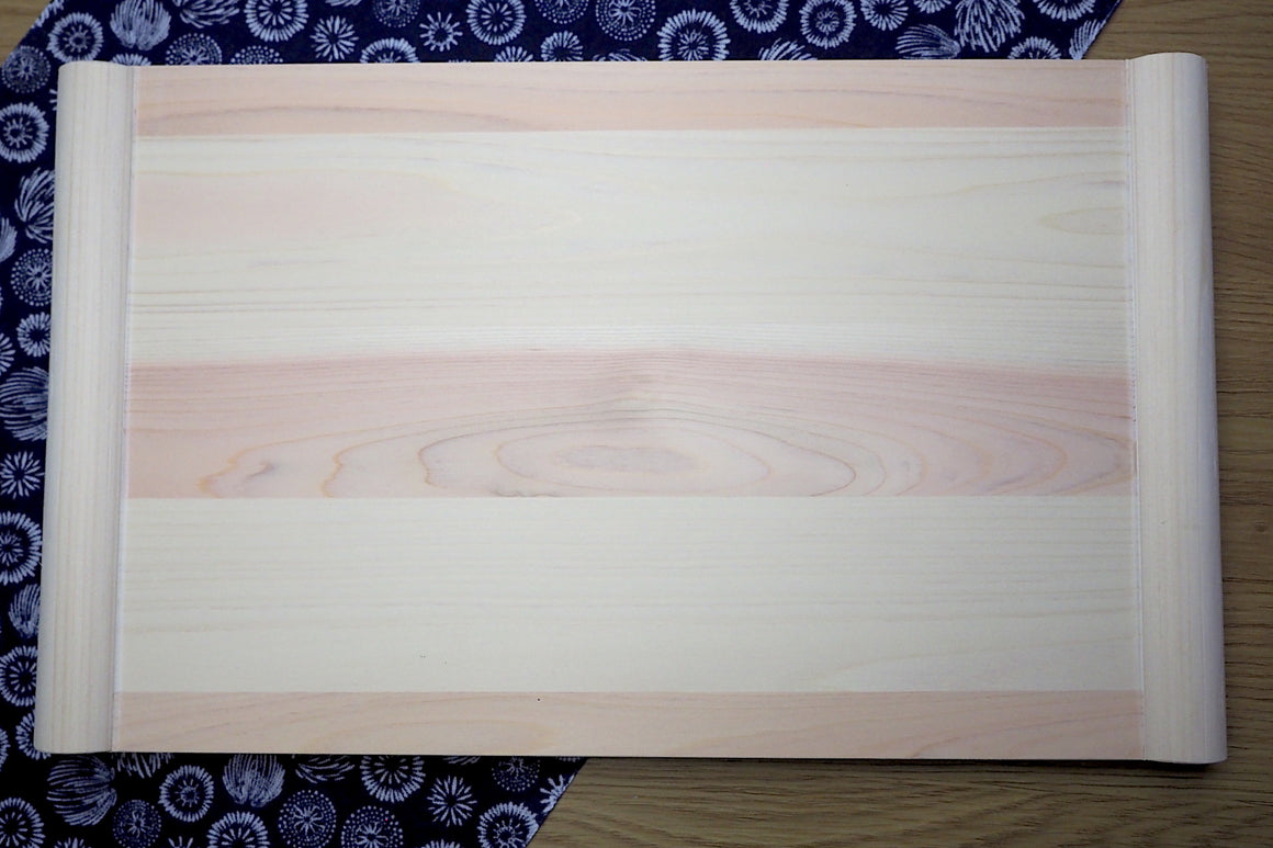 Hinoki (Cypress) Cutting Board with center elevated