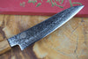 Sakai Jikko "Loco Damascus" Wa-Petty Knife SG2 Powdered High Speed Steel Mirror-Polished Nickel Damascus with Japanese Oak Handle (13.5cm)
