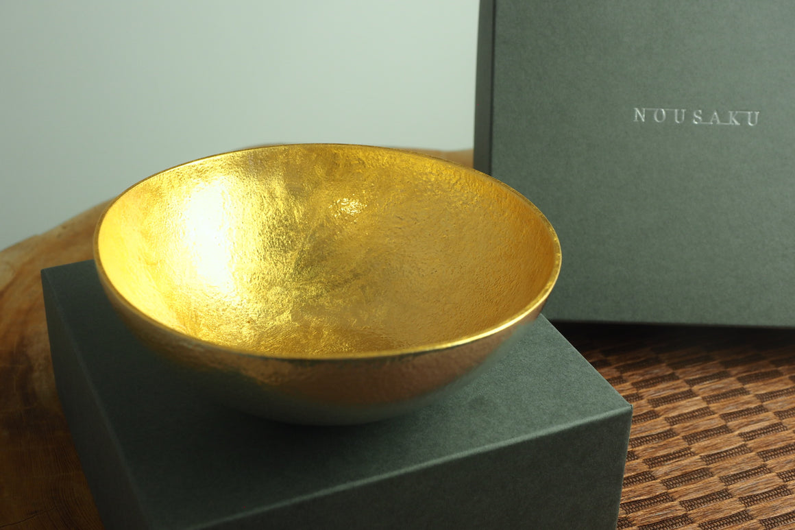 Nousaku - Tin Bowl with Gold Inner- XL (16.3 x16.3 x5.3cm)