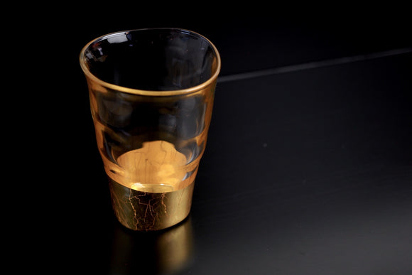 "Kannyu" Warped Glass with Gold Crazing (250ml)