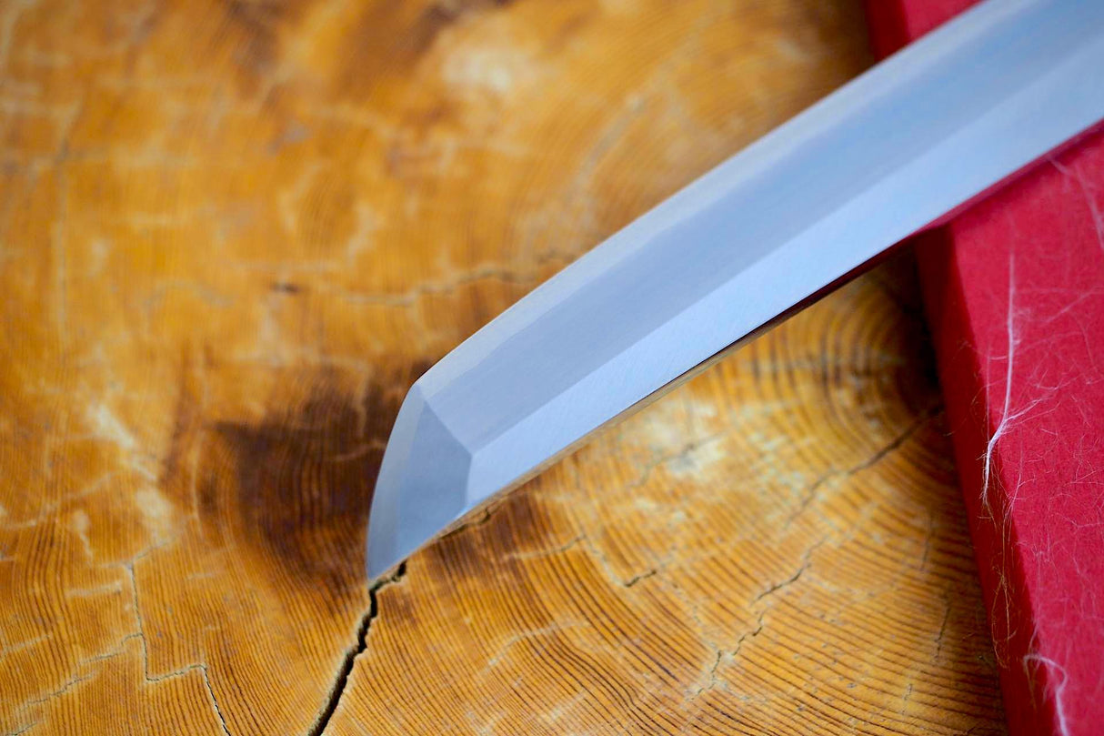 Sakai Jikko "Shikou" Ginsan Silver-3 Steel Sakimaru Sashimi Knife 27cm Turquoise-Colour handle