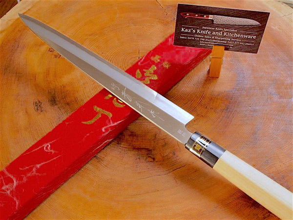 JIKKO Yanagi Shoren Ginsan Stainless steel Sushi Sashimi Japanese knife