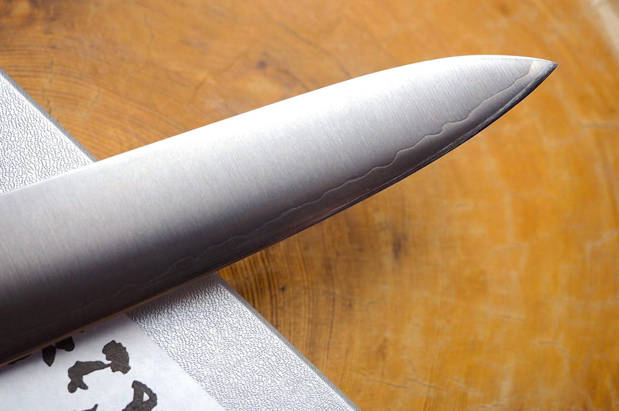 Toshu Giken - FAX20 Powdered High Speed Steel Gyuto with black plywood handle (21cm/24cm)