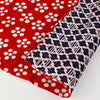 "Furoshiki" Wrapping Cloth - Fuku-Musabi Reversible Ume/Shochiku Red/Navy (104cm x104cm)