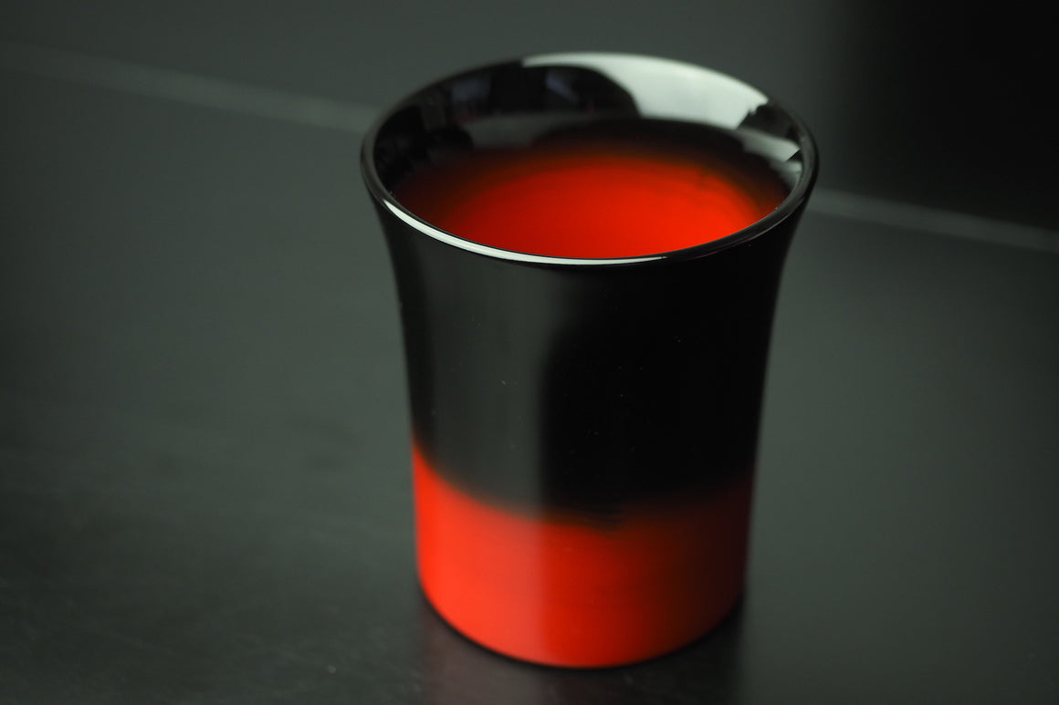 Wajima-Nuri Japan Lacquerware Cup with Red Gradation - Large
