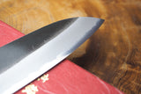 Sakai Jikko "Shinobi" White-2 Steel Santoku Ebony Handle (18cm)