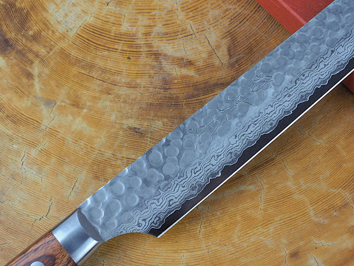 Sakai Jikko VG10 Core Damascus Steel Double-edged Sashimi (Yanagiba) knife 30cm