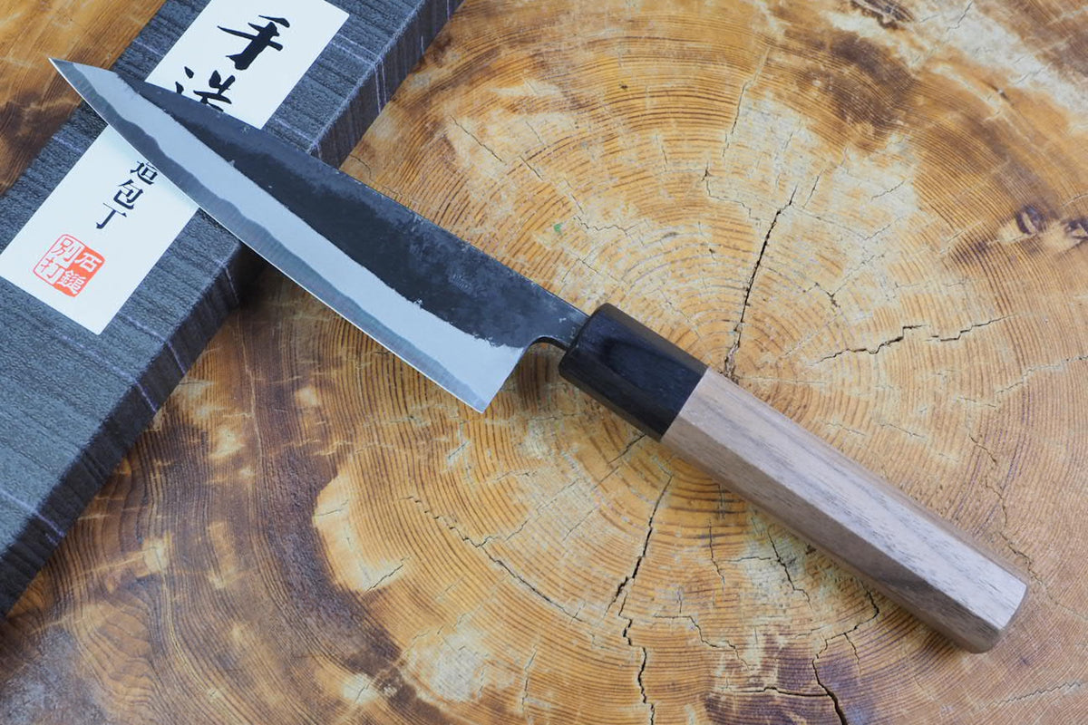 Ishizuchi (from Tosa) - Blue-2 Carbon Steel Kurouchi Koyanagi Knife (13.5cm)