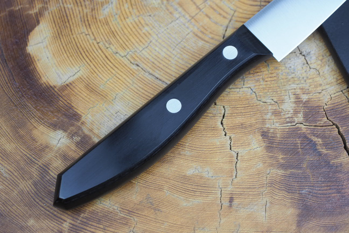 Stainless Fruit Knife ST-600 with Black Wooden Sheath 10.4cm