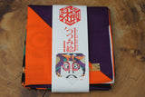 "Furoshiki" Wrapping Cloth - Fuku-Cochae Kabuki Black/Purple/Orange(48cm x48cm)