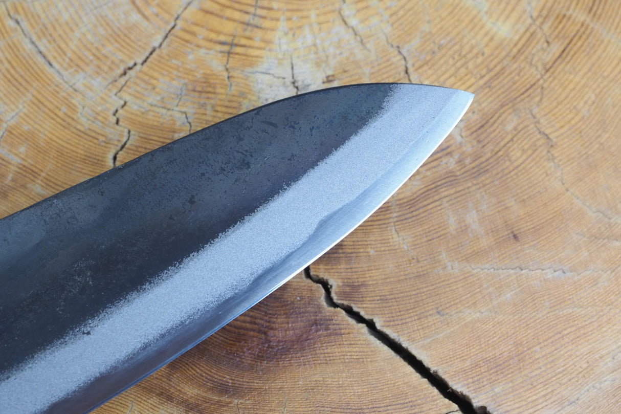 Tosa Tadayoshi (from Tosa) - Hand Forged Kurouchi White-1 steel Gyuto with Japanese Oak handle(21cm/24cm)