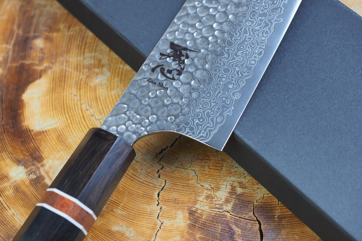 残心 Zan Shin® San - Ginsan Silver-3 Steel Nickel Damascus Sujihiki (Carving/Slicer) 27cm