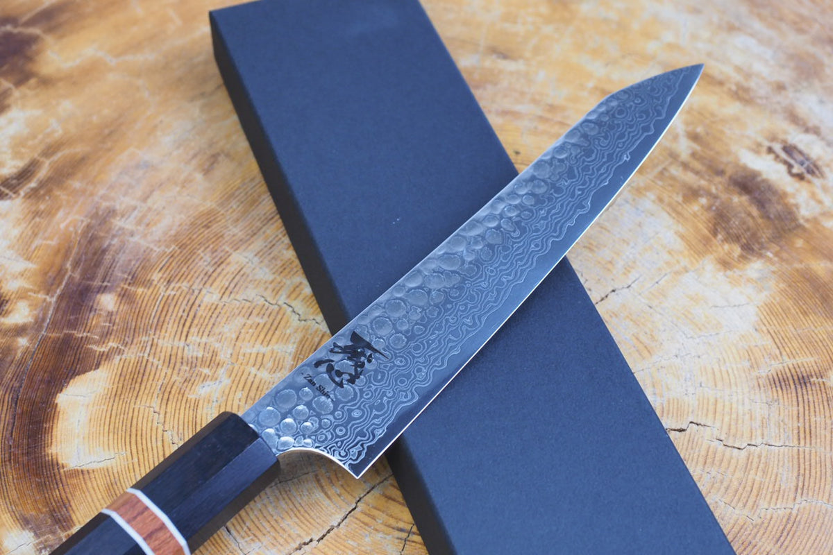 残心 Zan Shin® San - Ginsan Silver-3 Steel Nickel Damascus Petty 15cm