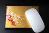 Gold Leaf Mousepad - Cherry Blossom (16.7cm x 12cm)