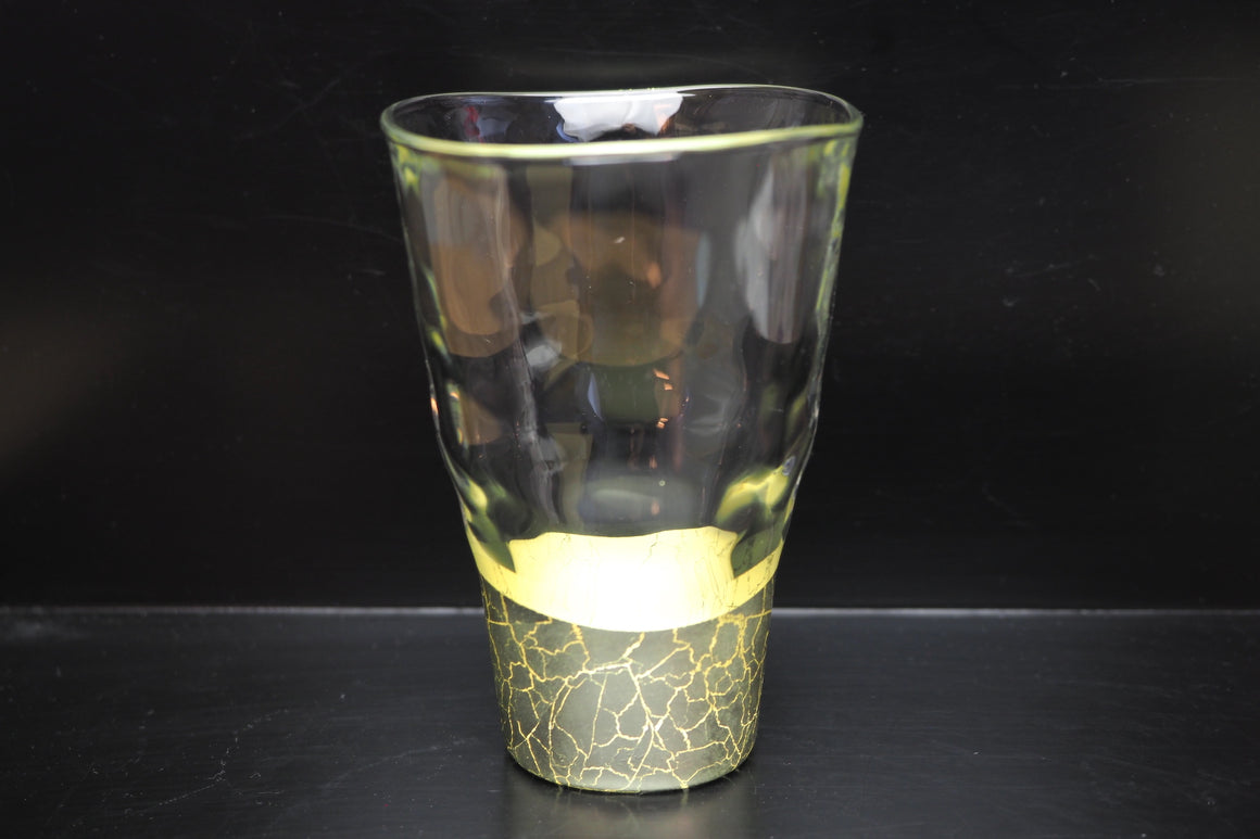 "Kannyu" Warped Glass with Champagne Gold Crazing (360ml)