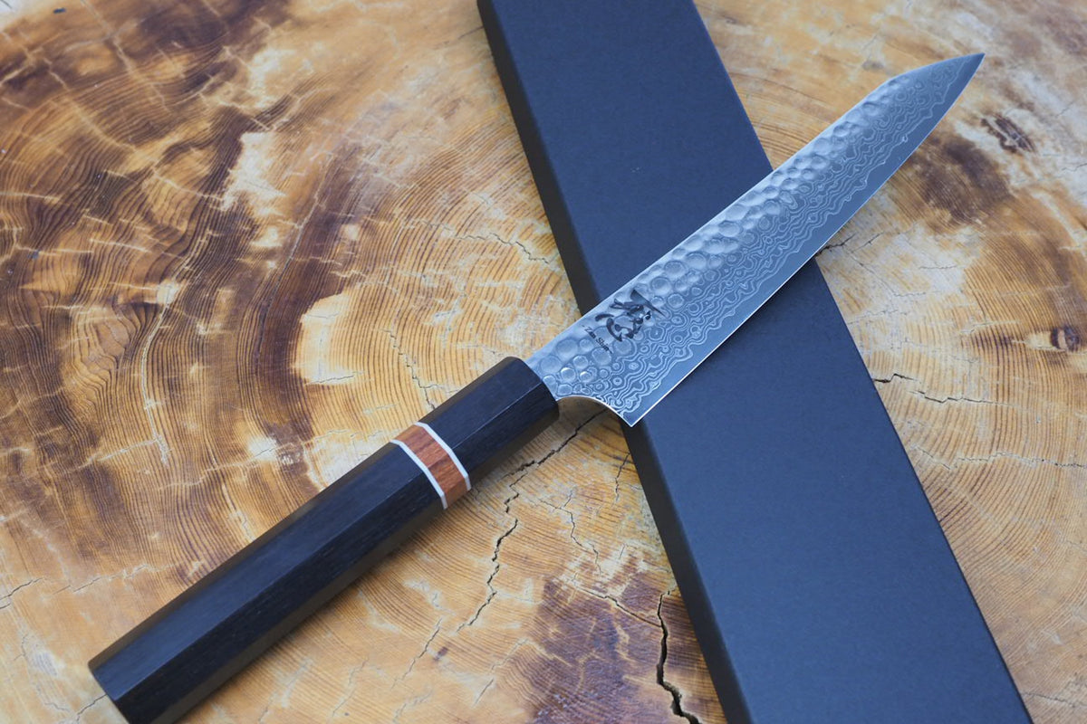 残心 Zan Shin® San - Ginsan Silver-3 Steel Nickel Damascus Petty 15cm