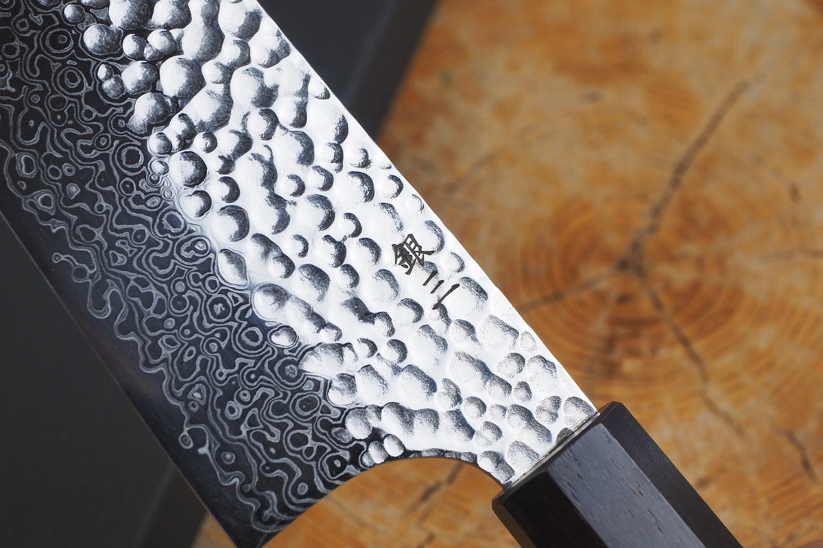 残心 Zan Shin® San - Ginsan Silver-3 Steel Nickel Damascus Gyuto 21cm/24cm