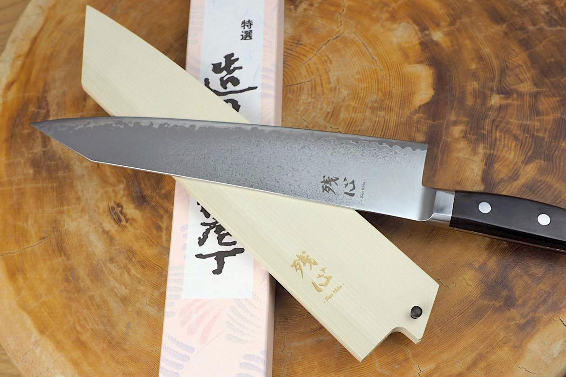 残心 Zan Shin (from Echizen) - Hand Forged VG10 Nickel Damascus Kiritsuke (K-tip) Gyuto (Chef's Knife) 24cm