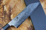 残心 Zan Shin® San - Ginsan Silver-3 Steel Nickel Damascus Santoku 17cm