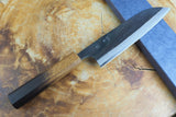 Tosa Tadayoshi (from Tosa) - Hand Forged Kurouchi White-1 steel Santoku with Japanese Oak handle(18cm)