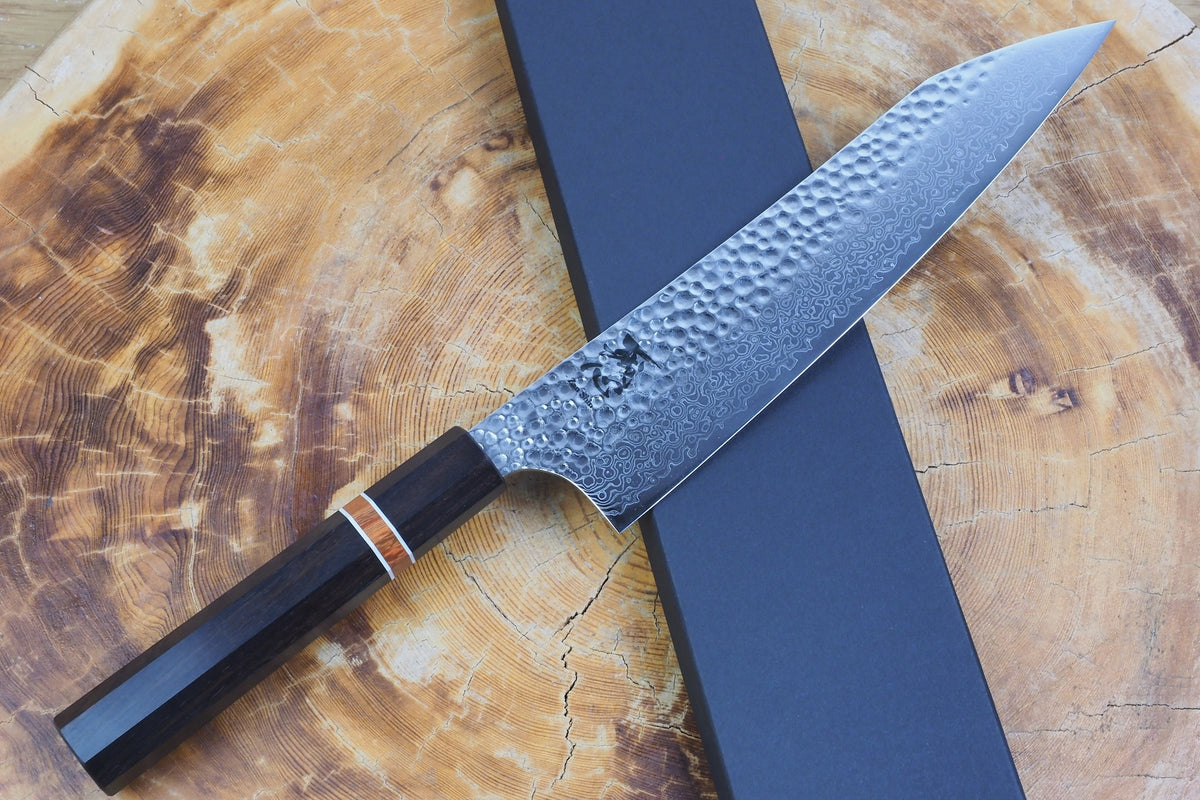 残心 Zan Shin® San - Ginsan Silver-3 Steel Nickel Damascus Gyuto 21cm/24cm