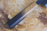 Tosa Tadayoshi (from Tosa) - Hand Forged Kurouchi White-1 steel Santoku with Japanese Oak handle(18cm)