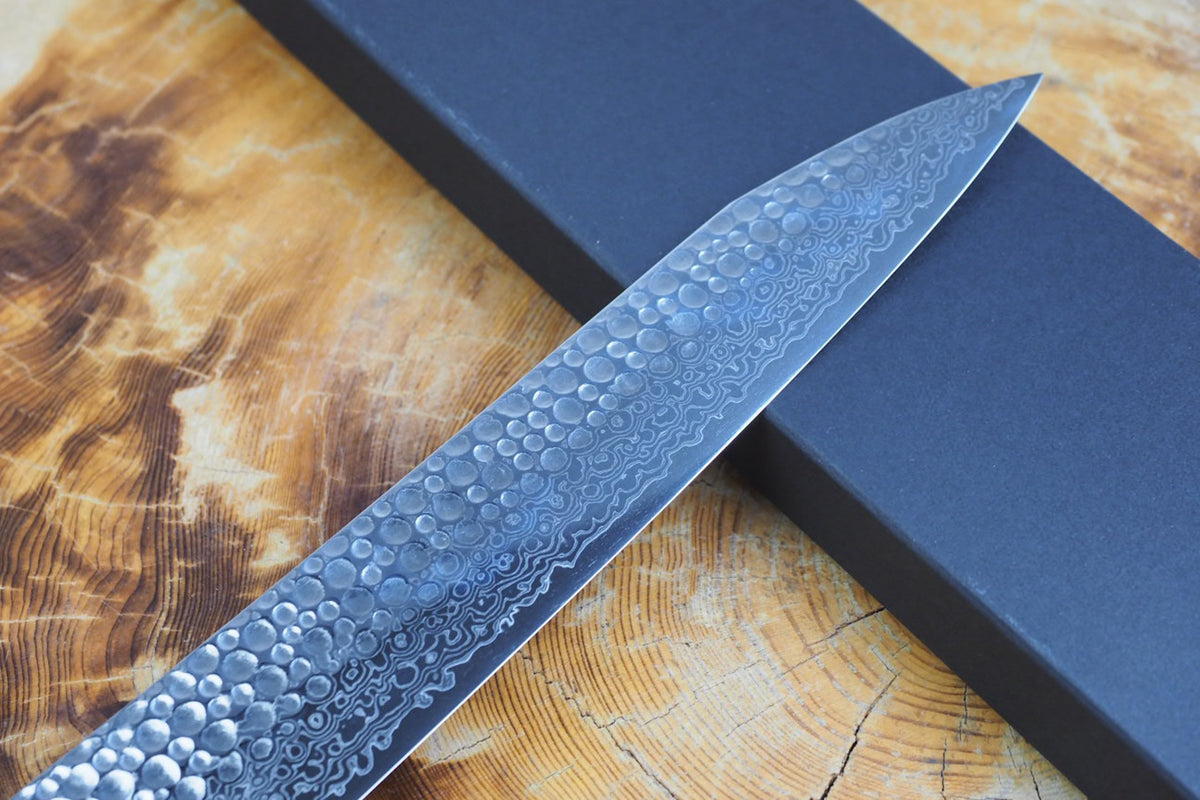 残心 Zan Shin® San - Ginsan Silver-3 Steel Nickel Damascus Sujihiki (Carving/Slicer) 27cm