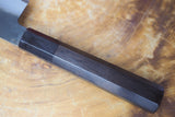 Sakai Jikko "Shinobi" White-2 Steel Santoku Ebony Handle (18cm)