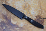 Stainless Fruit Knife ST-600 with Black Wooden Sheath 10.4cm