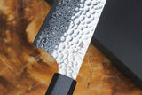 残心 Zan Shin® San - Ginsan Silver-3 Steel Nickel Damascus Santoku 17cm