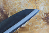 Tosa Tadayoshi (from Tosa) - Hand Forged Kurouchi White-1 steel Santoku with Japanese Oak handle(18cm)