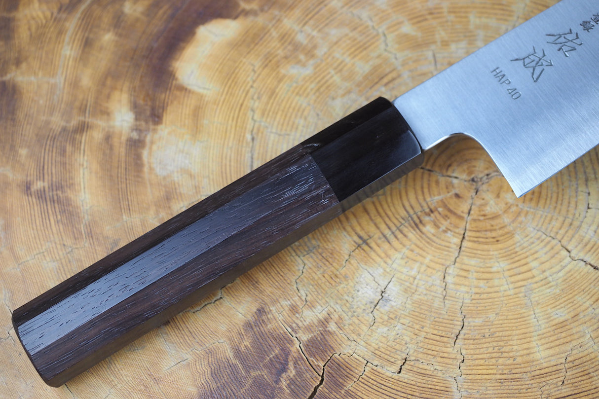 Sukenari HAP40 Powdered High Speed Steel Kiritsuke (K-tip) Gyuto Chef's knife 21cm with Rosewood & Buffalo Horn Handle