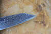 Sukenari HAP40 Mirror-Polished Damascus Powdered High Speed Steel Kiritsuke (K-tip) Gyuto Chef's knife (21cm) with Rosewood & Buffalo Horn Handle